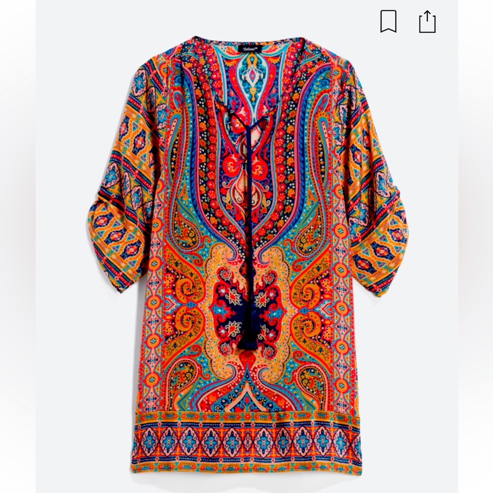 Worn once! Tolani silk tunic dress size small stitch fix